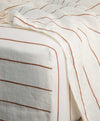 Linen Fitted Sheet - Cedar Stripe