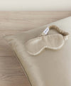 Set of Silk Flip Pillowcase and Silk Eye Mask.