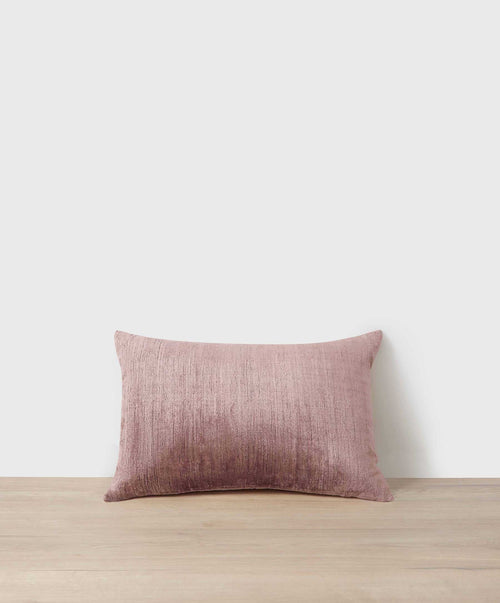 Talik Velvet Rectangular Cushion Cover - Dusk in soft textured velvet on natural wood surface The beauty of home