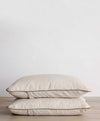 Set of Piped Linen Pillowcases 