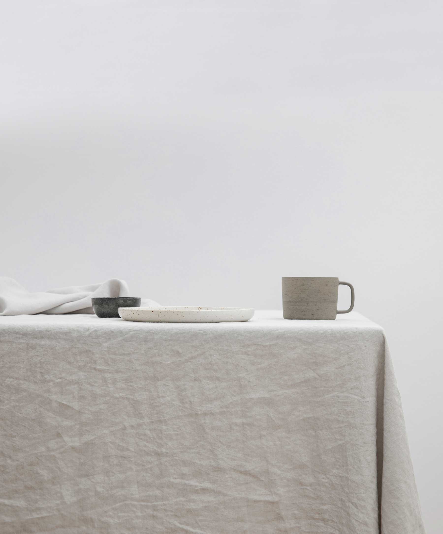 Stunning Natural Linen Tablecloth image