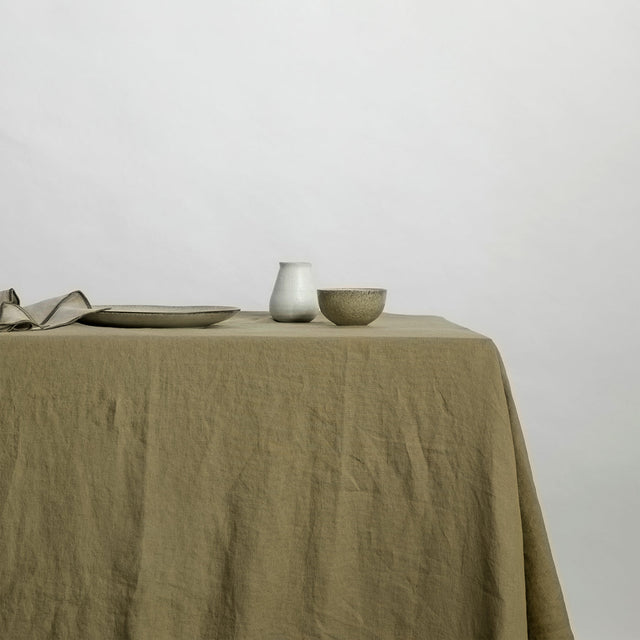 Linen Tablecloth - Olive