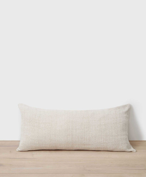 Luna Lumbar Cushion Cover in natural European Flax™ linen with breathable, textured fabric The beauty of home