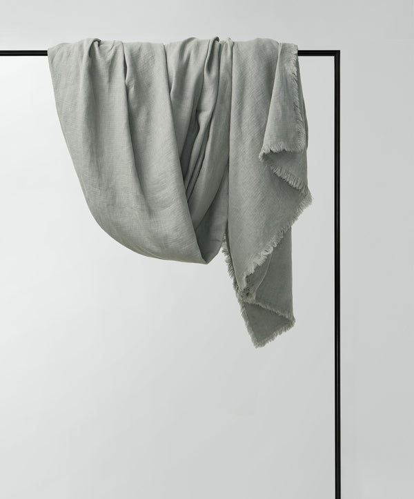 Freya Linen Throw - Stone