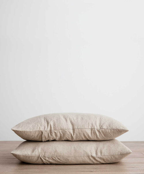 Set of Linen Pillowcases Natural