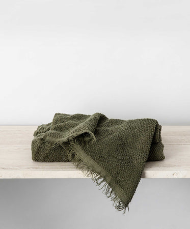 Pure Linen Bath Towel - Forest | CULTIVER - Australia