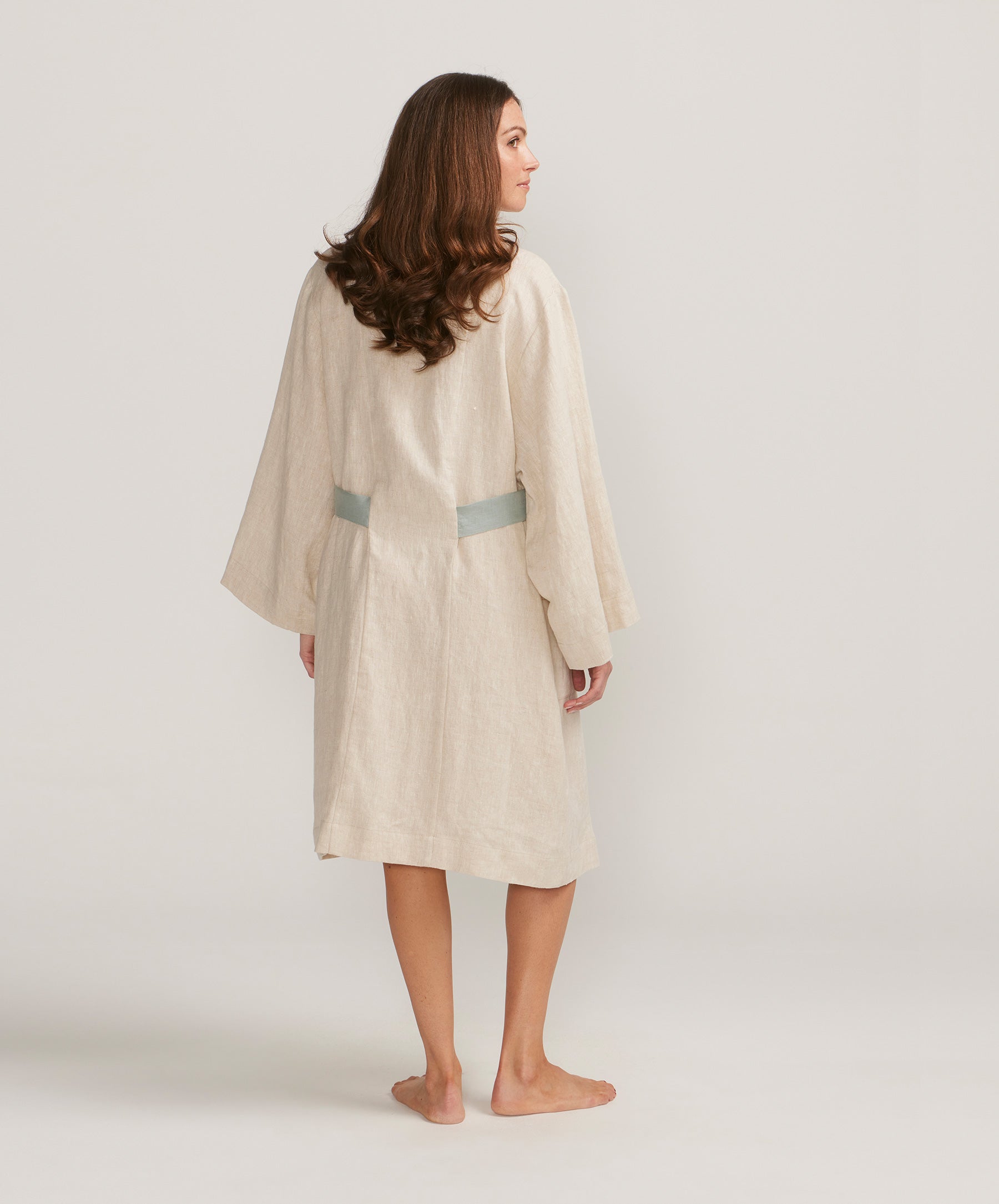 Natural Robe Linen Robe Edition I Natural Seafoam - Premium Linen | CULTIVER - Australia