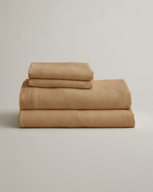 Linen Sheet Set with Pillowcases - Sand