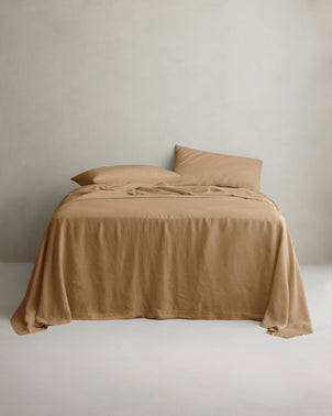 Linen Sheet Set with Pillowcases - Sand