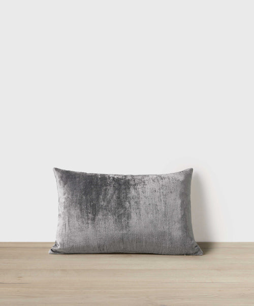 Talik Velvet Rectangular Cushion Cover - Mist displayed on wooden surface, soft texture evokes luxury and comfort The beauty of home