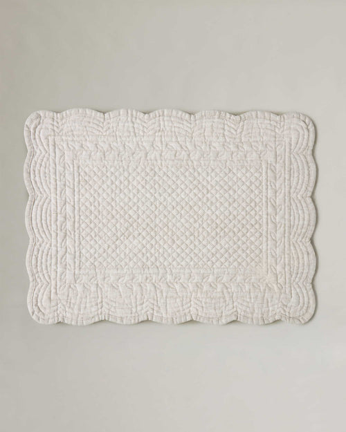 Scalloped Linen Placemats - Natural