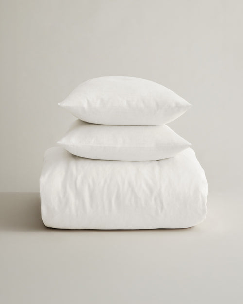 Linen Duvet Cover Set - Ivory