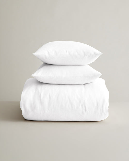Linen Duvet Cover Set - White