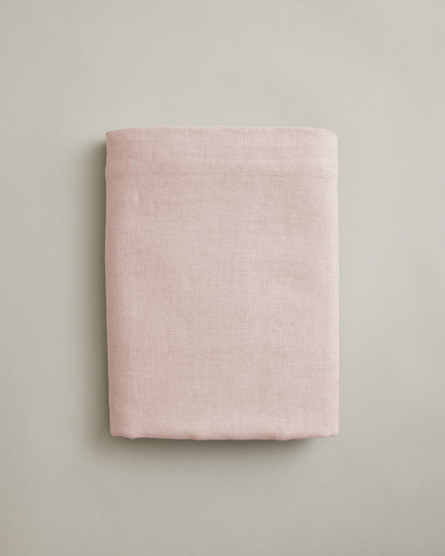 Linen Flat Sheet - Blush