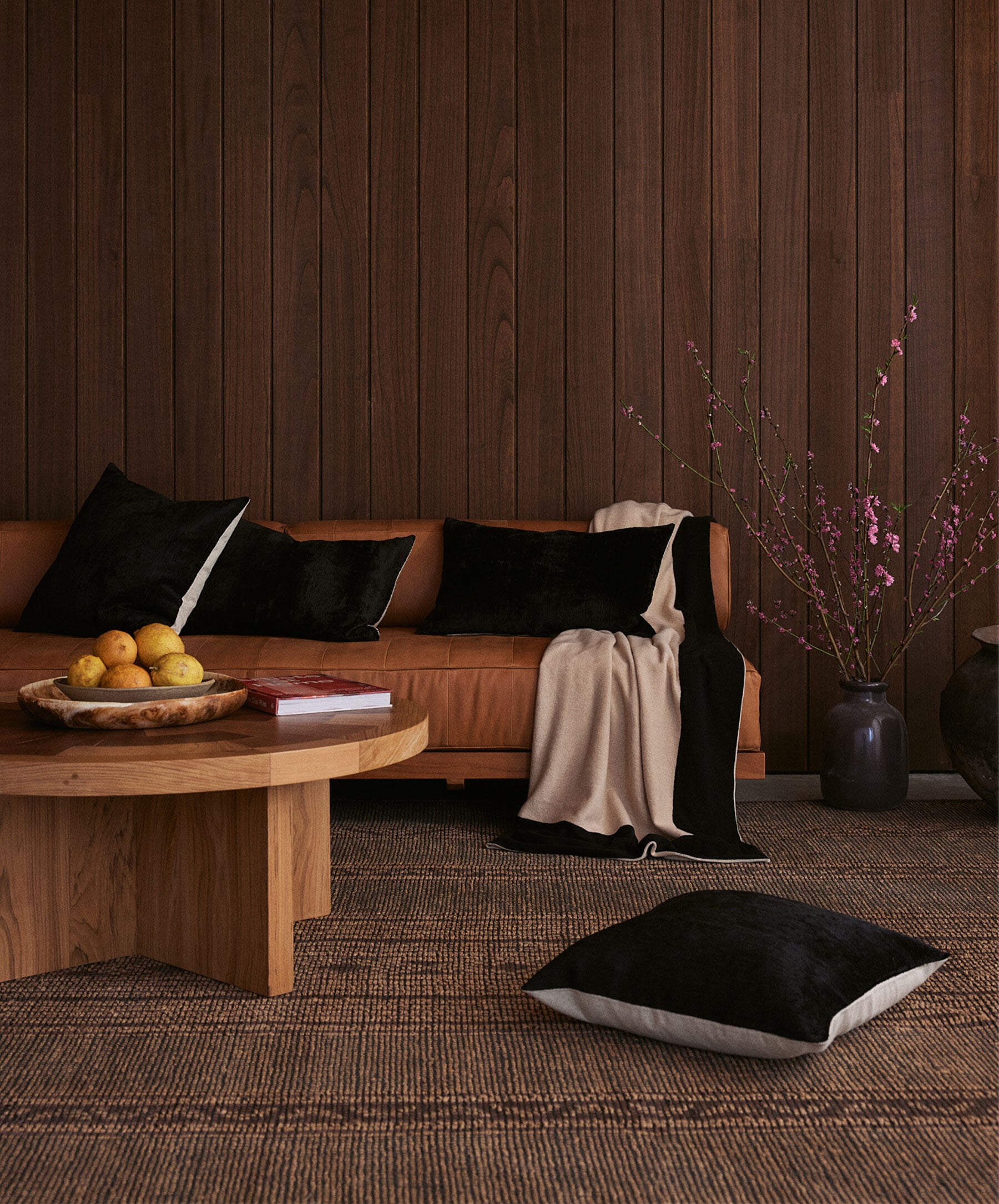 Talik Velvet Rectangular Cushion Cover - Jet | CULTIVER - Australia