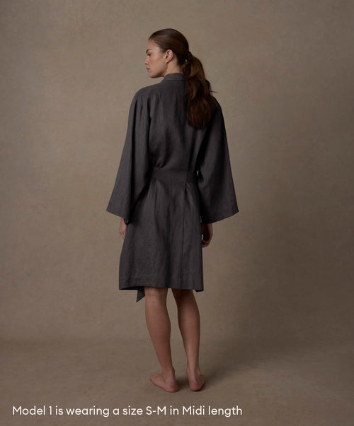 Linen Robe Edition II - Slate | CULTIVER - Australia