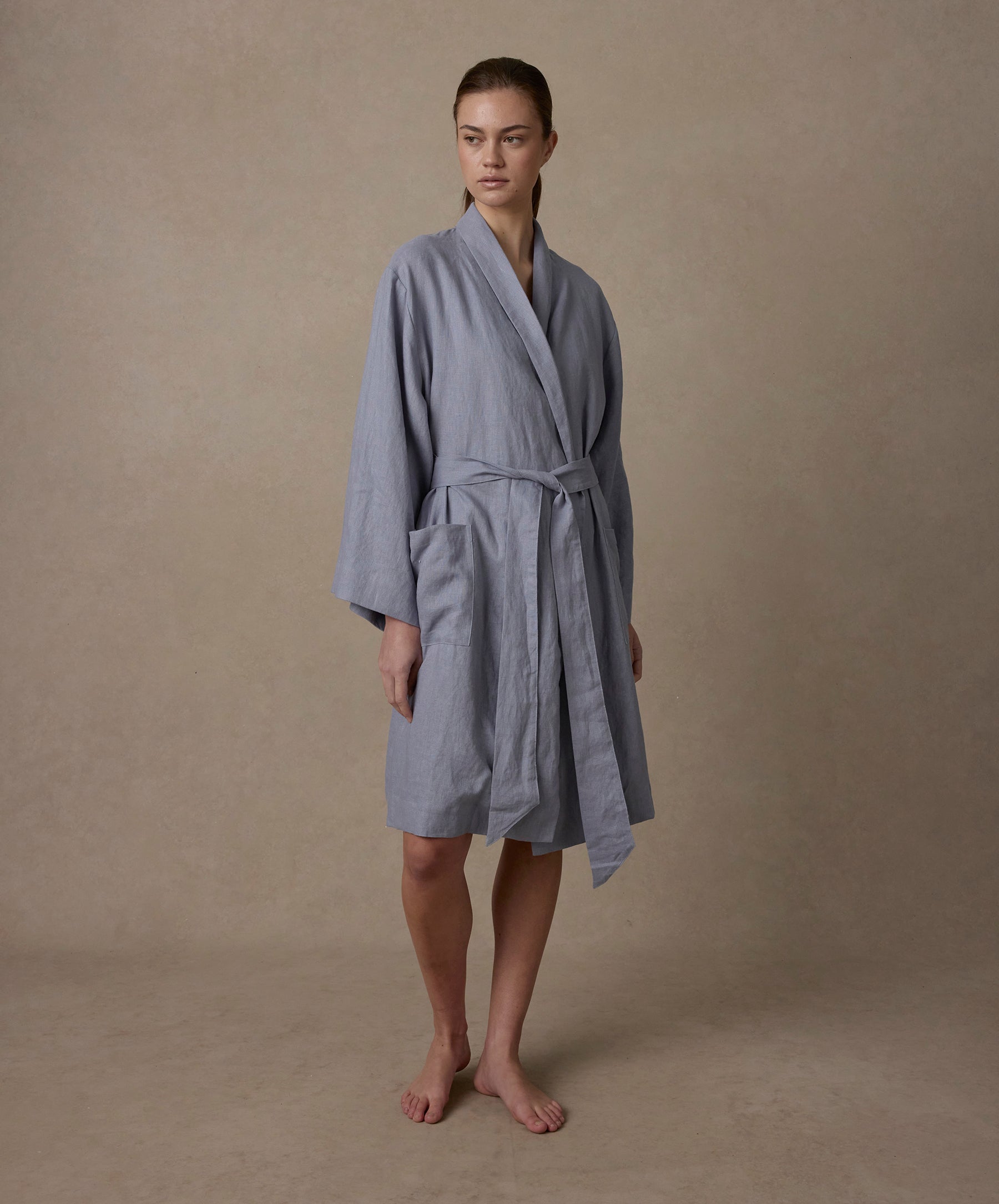 Linen Robe Edition II - Steel Blue | CULTIVER - Australia