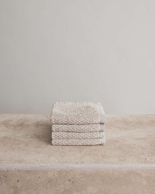 Pure Linen Wash Cloth Bundle - Natural