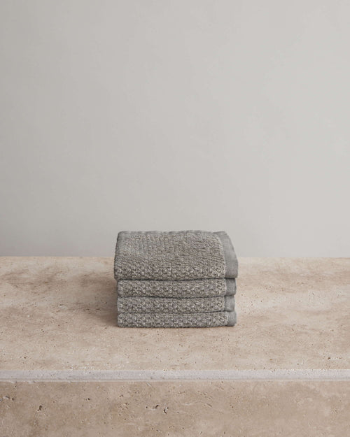 Pure Linen Wash Cloth Bundle - Pebble