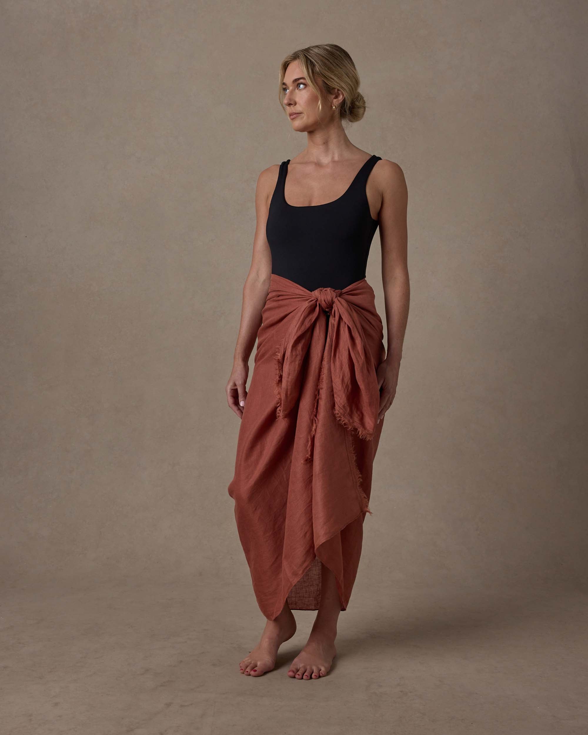 Mon Rusting Rust Pareo 135x170cm - Pure OEKO-TEX® European Flax Linen | CULTIVER ...
