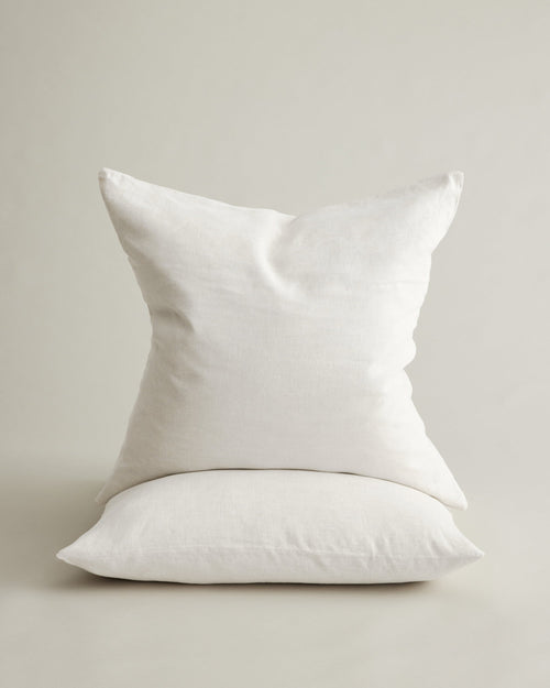 Set of 2 Linen Euro Pillowcases - Ivory