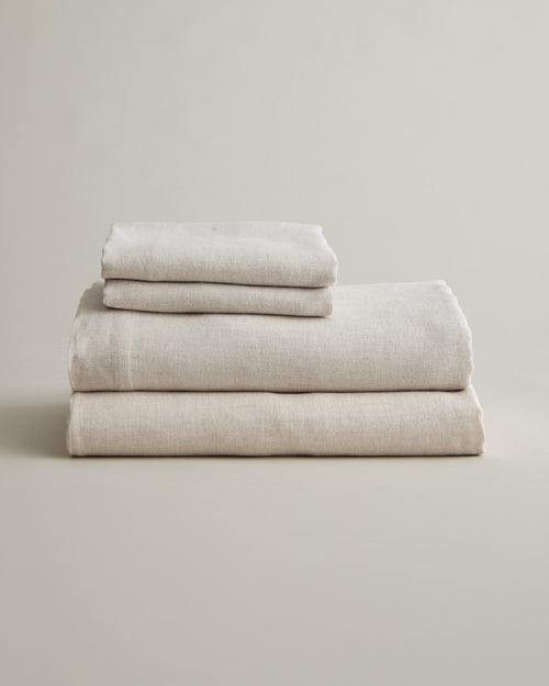 Linen Sheet Set with Pillowcases - Natural