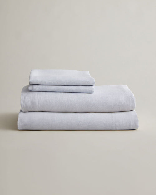 Linen Sheet Set with Pillowcases - Sky