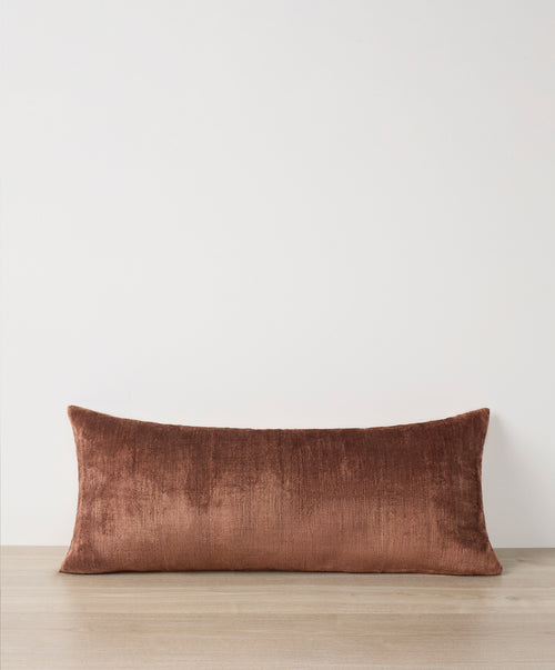 Talik Velvet Lumbar Cushion Cover - Chestnut in rich velvet brings natural warmth and luxurious comfort The beauty of home
