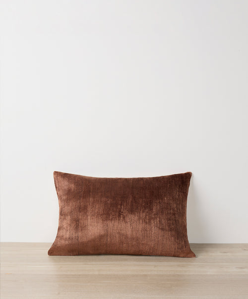 Talik Velvet Rectangular Cushion Cover - Chestnut in soft plush velvet adding warmth and natural luxury The beauty of home