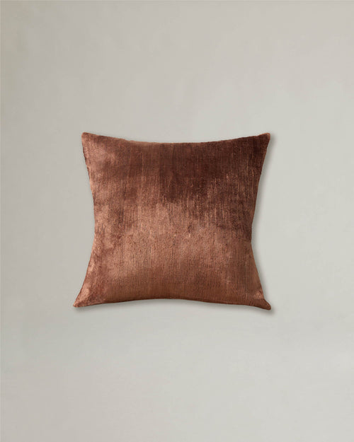 Talik Velvet Square Cushion Cover - Chestnut