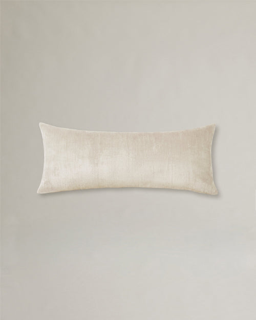 Talik Velvet Lumbar Cushion Cover - Cream