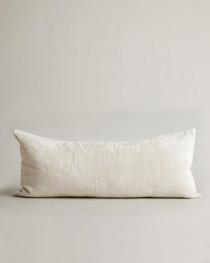 Talik Velvet Lumbar Cushion Cover - Cream