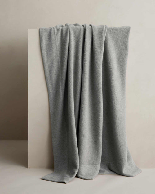 Alba Cashmere Throw - Fog