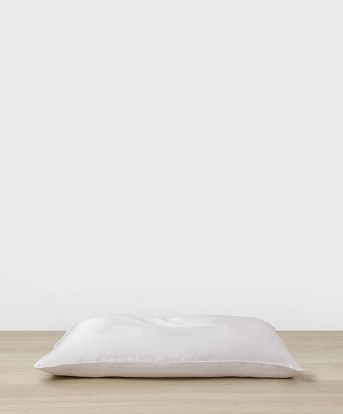Silk Linen Flip Pillowcase - White