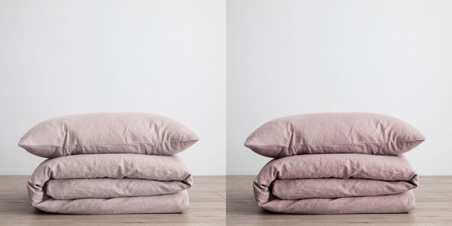 Linen Flat Sheet with Border - Dusk Archived