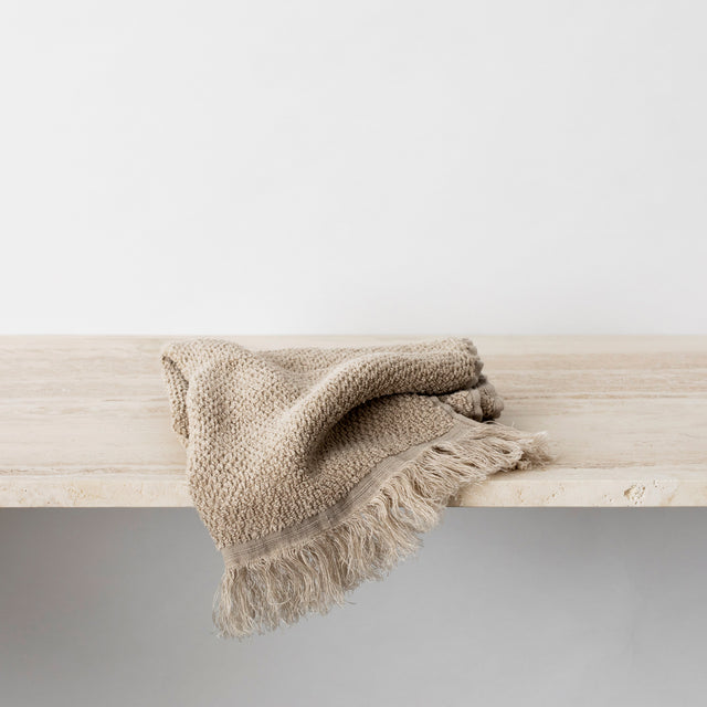 Pure Linen Hand Towel in Natural