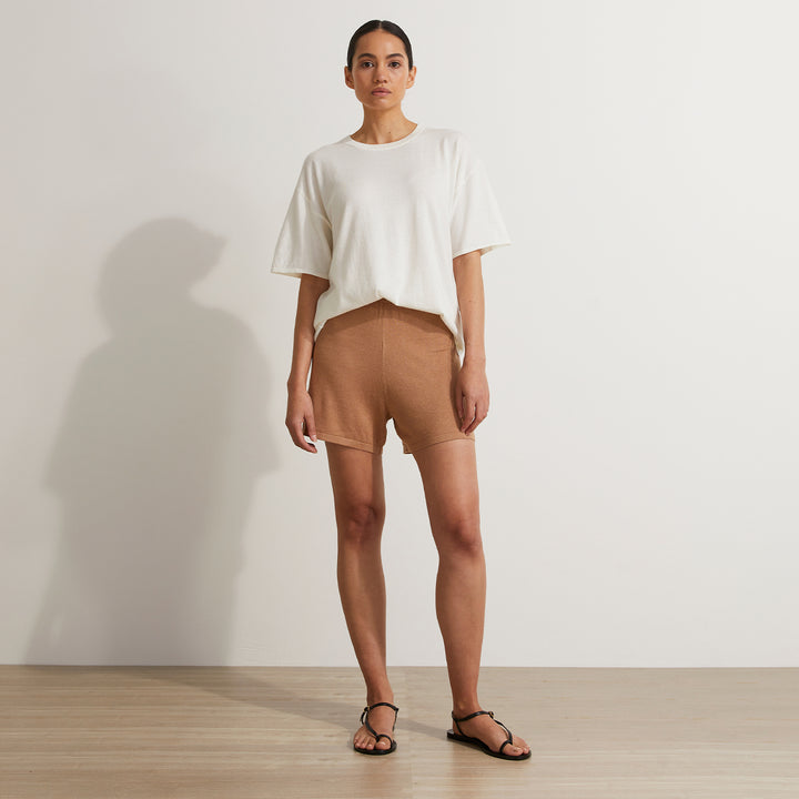 Annika Knitted Shorts - Camel