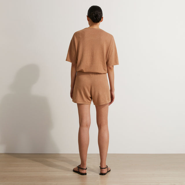 Annika Knitted Shorts - Camel