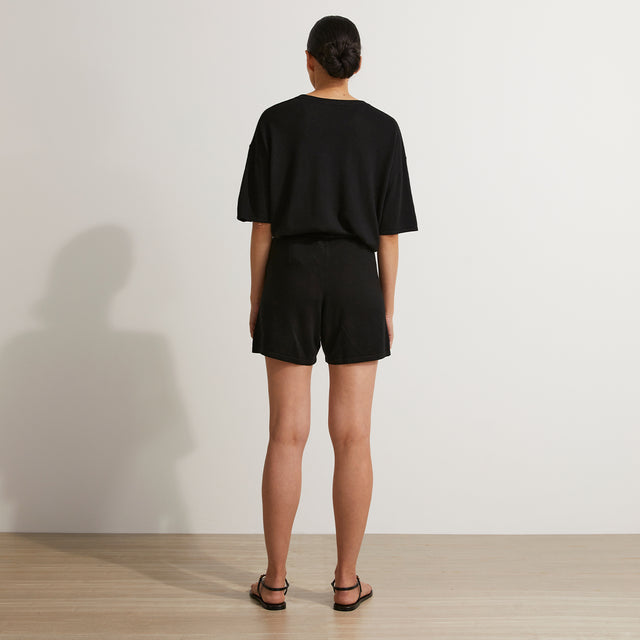 Annika Knitted Shorts - Black