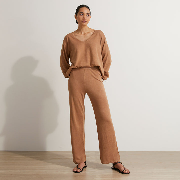 Ada Knitted Pants - Camel