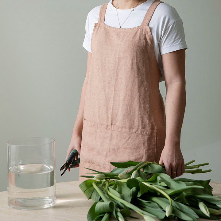 Fawn apron on person