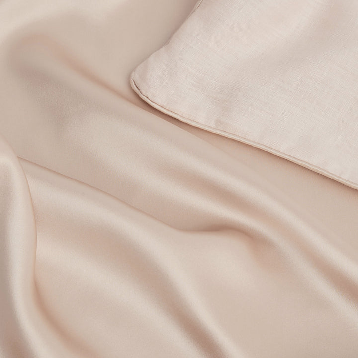 Silk Linen Flip Pillowcase - Blush
