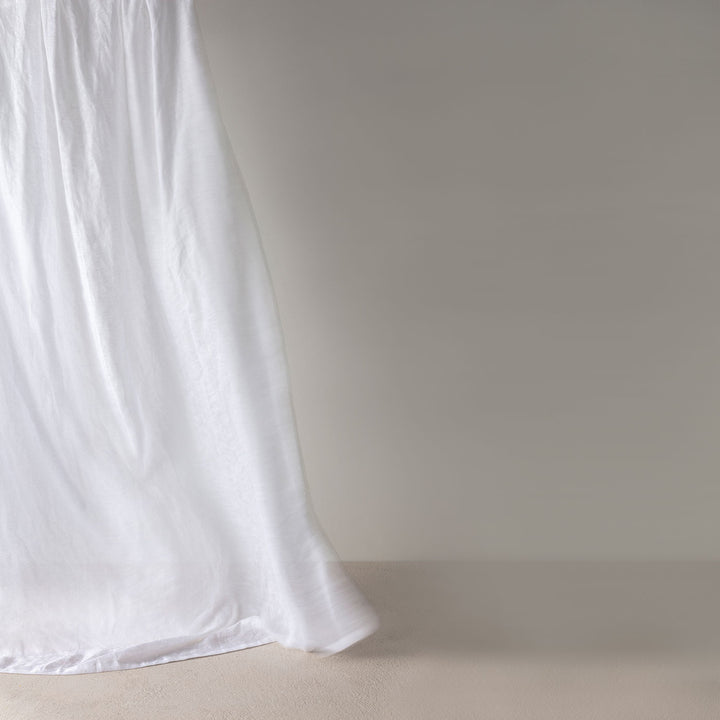 Linen Curtain - white with movement