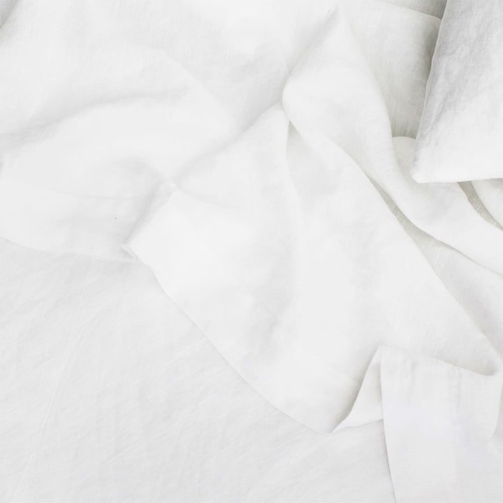 Linen Flat Sheet - White