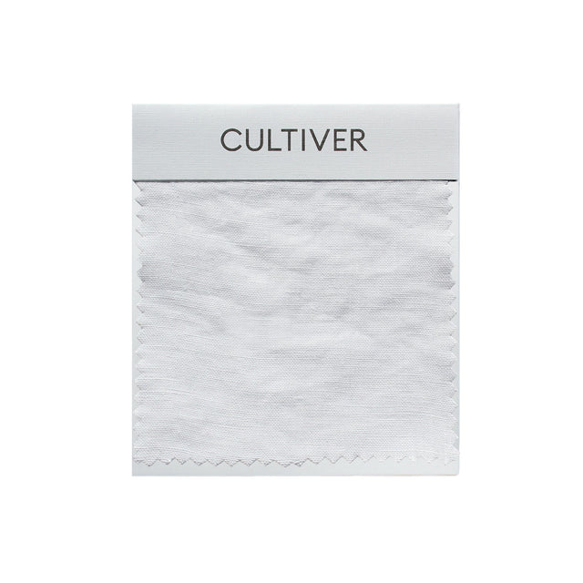 A CULTIVER Linen Swatch - White