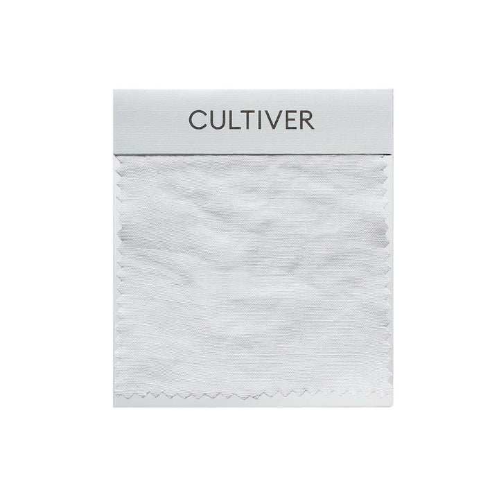 A CULTIVER Linen Swatch - White